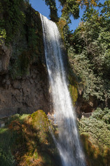 Edessa great park waterfall in Greece.