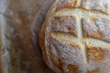 Fresh Homemade Bread On The Table