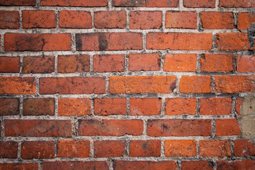 Obraz premium Brown-red, old brick wall