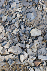 Top view of cracked black dry ground, natural background.
