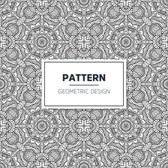 Seamless mandala islamic pattern. Vintage elements
