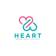 Heart Love Logo Design Vector