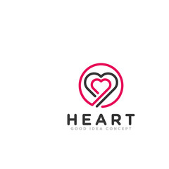 Heart Love Logo Design Vector