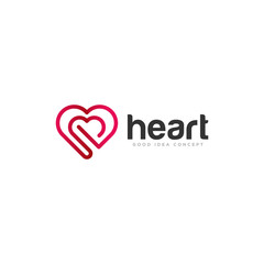 Heart Love Logo Design Vector