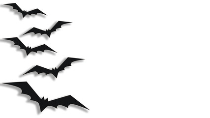 Halloween bats isolated on white background. Element of halloween party