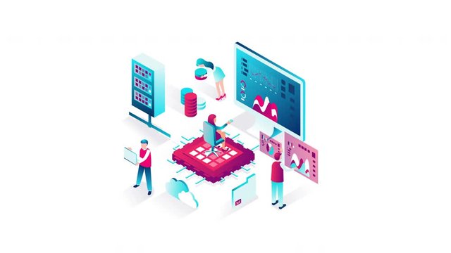 Data Analysis Loop Animation Motion Graphics