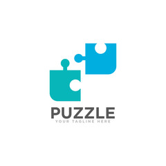 Puzzle Logo Design Vector Template