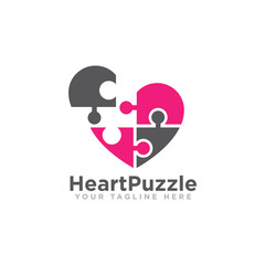 Puzzle Logo Design Vector Template