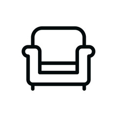 Armchair isolated vector icon