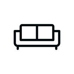 Couch  isolated icon, sofa outline vector icon