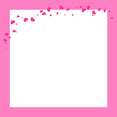 pink frame with hearts