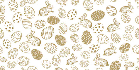 Doodle decorative eggs and elements for Easter.	