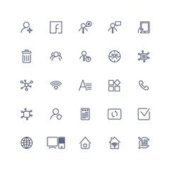 
Linear icons on an office theme.