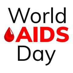 world aids day wth blood drop