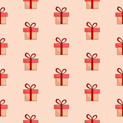gift boxes seamless pattern