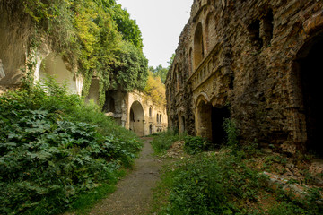 Fototapeta premium Ruins of Tarakaniv (Dubenska) fortress at Tarakaniv village in Dubensky district, Rivnenskiy region, Ukraine.