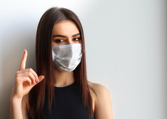 Girl in a mask virus 