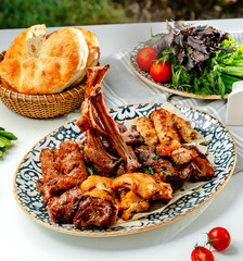 kebab set on the table