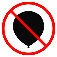 no balloons sign vector