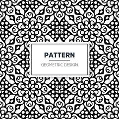 Seamless mandala islamic pattern. Vintage elements