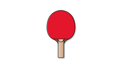 Table Tennis Ping Pong Racket flat design vector illustration