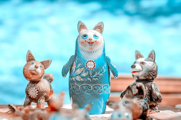 Russian folk art. Souvenirs and toys.