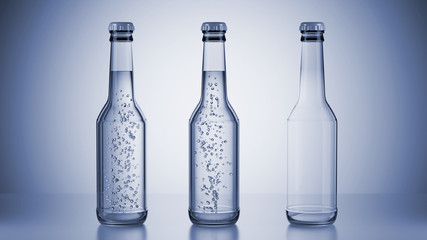 Set of soda bottle. 3D rendering