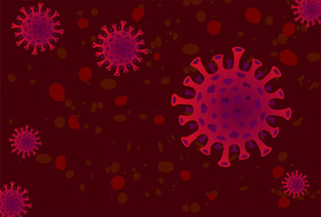COVID 19  World pandemic banner red blood cells flowing through vein