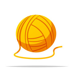 Ball of yarn vector isolated illustration