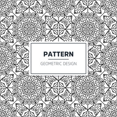 Seamless mandala islamic pattern. Vintage elements