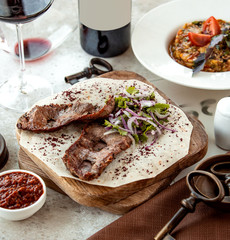 meat kebab on the table