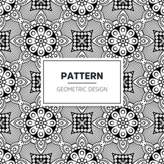 Seamless mandala islamic pattern. Vintage elements