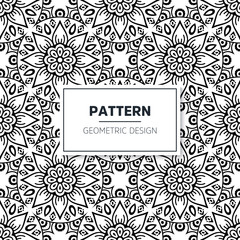Seamless mandala islamic pattern. Vintage elements