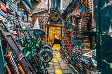 Aqua Alta Bookshop, Venice, Italy