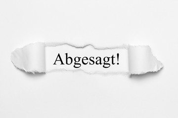 Abgesagt!
