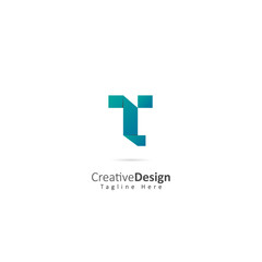 Paper Vector Letter T Logo with fold effect letters. Design Vector Illustration Logo template