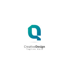 Paper Vector Letter Q Logo with fold effect letters. Design Vector Illustration Logo template
