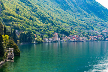 The view of Lake Como from Villa Monastero, Varenna, Italy