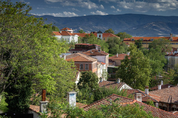 Plovdiv in Bulgaria during summer day with clouds