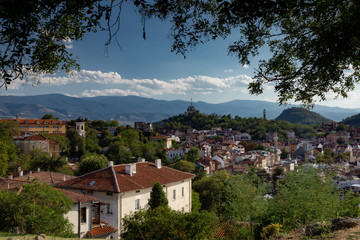 Plovdiv in Bulgaria during summer day with clouds