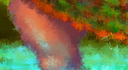 Brushed Painted Abstract Background. Brush stroked painting. Strokes of paint. 2D Illustration.