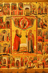 The old orthodox icon in the church