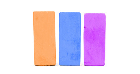 Vintage building blocks isolated on white