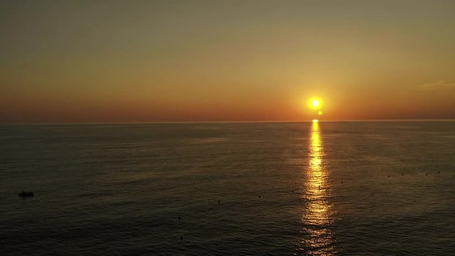 Sunset over the italian sea