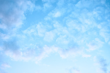 Naklejka na ściany i meble Beutyful blue sky with white cloud. Panorama.