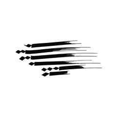 Hand drawn textures and brushes. made by ink. Isolated vector.