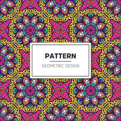 Seamless mandala islamic pattern. Vintage elements