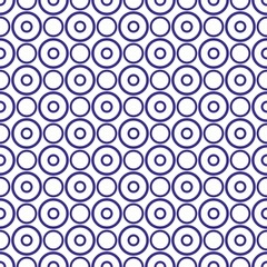 Seamless vector pattern with sailor navy blue polka dots isolated on white background. For desktop wallpaper, sailor blog website or spot fabric