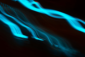 Light trail abstract blurred on a black background motion multicolored