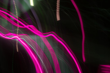 Light trail abstract blurred on a black background motion multicolored